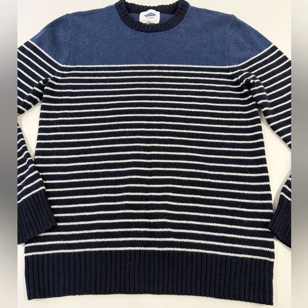 Old‎ Navy Mens Striped Wool Blend Sweater Medium